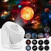 Planetariumo žvaigždžių projektorius, 13 viename led galaktikos projektoriaus šviestuvas su 12 filmų diskų, vaikiškas žvaigždėto dangaus projektoriaus lempa, naktinė lemputė miegamajam, svetainei, vakarėliui, balta