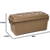 Plano Sportsman Trunk Medium 64l Desert Brown karinio lygio dėžė su dangčiu, didelio patvarumo didelis kempingo ir kariuomenės laikymo dėklas, puikiai tinkantis medžioklei, dažasvydžiui