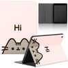 Planšetinio kompiuterio dėklas, skirtas Ipad 9/8/7 10.2", 2021/2020/2019 modeliams, 9-osios/8-osios/7-osios kartos, anime animacinis mielas katės pusheen katės rašto tpu apsauginis dėklas atverčiamas pu odinis atverčiamas dangtelis smūgiams atsparus stova