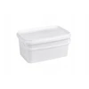 Plastbox baltas stačiakampis kibiras 2,5 l su dangteliu, skirtas maistui