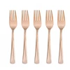 Plastikinės šakutės "rose Gold" 10 vnt. - stalo dekoravimui