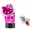 Platinet Lempa ant stiklo Hello Kitty 3d Led Rgb + nuotolinio valdymo pultas 16 spalvų