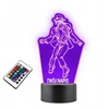 Platinet Lempa ant stiklo Statulėlė Dainininkas Michael Jackson 3d Led Rgb + Nuotolinio valdymo pultas 16