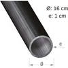 Plieno vamzdis apvalus 16x1 mm, 1 metras