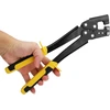 Kelioninis Plieno varžtų užspaudėjas, 0,5–0,8 mm, lengvo plieno kilis, fiksuotų skylių replės, rankinis varžtų užspaudėjas, 310 mm kompozicinės replės dekoratyvinėms luboms, užspaudimo replės