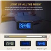 Plumeet elektroninis žadintuvas su šviesos jutikliu, apšviečia visą naktį, 4 colių Lcd ekranas su laiko, žadintuvo laiko, datos rodymu, lovos žadintuvas su snaudimo funkcija, maitinamas baterijomis (juodas)