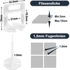 Plytelių išlyginimo sistema: 1000 vnt. 1.5 mm tarpų skirtukai