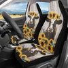 Poceacles Bison Sunflower automobilinių sėdynių užvalkalai, 2 vnt., priekinės sėdynės apsauga suderinama su oro pagalve, transporto priemonės priekinių sėdynių užvalkalai, automobilio interjero aksesuarai