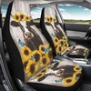 Poceacles Bison Sunflower automobilinių sėdynių užvalkalai, 2 vnt., priekinės sėdynės apsauga suderinama su oro pagalve, transporto priemonės priekinių sėdynių užvalkalai, automobilio interjero aksesuarai