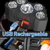 Pocketman Led itin ryškūs įkraunami žibintuvėliai ir 90° reguliuojamas priekinis žibintas, 4 režimų vandeniui atsparūs ir neslystantys darbo žibintai, tinkami tyrinėjimui, stovyklavimui, naktiniam važiavimui, laipiojimui ir kt.
