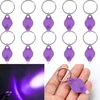 Pocketman Mini raktų pakabuko žibintuvėlis 395uv mažas žibintuvėlių rinkinys, juodos šviesos žibintuvėlis su metaliniu spaustuku banknotų patikrinimui, fluorescencinis, kietėjimo šviesa (10 vnt.)