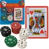 Pokerio rinkinys: žetonai 24vnt, kortų kaladė, žaidimo kortos su žetonais