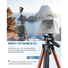 Polam-foto kameros trikojis, 188 cm kelioninis trikojis su nešiojimo krepšiu ir telefono laikikliu, aliumininis, skirtas veidrodiniams/dslr/telefonams/vaizdo kameroms, tvirtas stovas, (svoris 1,27 kg, apkrova 3,99 kg) oranžinis