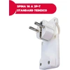 Polypool Pp0454.3 vietą taupantis kištukas 16a 2l + Pe standartinis schuko 90° kabelio lizdo rinkinys 3 kištukai, balta spalva