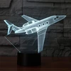 Ponlcy 3d iliuzijos lempa lėktuvas Led naktinė lemputė, 16 spalvų nuotolinio valdymo pultas Usb stalinės lempos, miegamojo dekoracija, stalinė lempa vaikams, kalėdinės, gimtadienio dovanos
