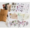 Popieriaus ir lipdukų rinkinys „bullet Journal vintage flowers“, 30 vnt.