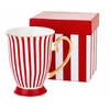Porcelianinis puodelis kavai arbatai 300 ml, 8.5 x 11 cm - raudonas