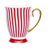 Porcelianinis puodelis kavai arbatai 300 ml, 8.5 x 11 cm - raudonas