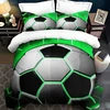 Porjdn futbolo patalynės komplektai vaikams, pagalvės užvalkalas 80 x 80 cm, futbolo patalynės komplektas berniukams ir mergaitėms 3d efektas futbolo raštas mikropluošto antklodės užvalkalas (style E, 135 x 200 cm)