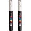 Posca Pc-1m spalvoti markeriai - 0.7mm galiukas - balti dažai - 2 vnt pakuotė