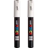 Posca Pc-1m spalvoti markeriai - 0.7mm galiukas - balti dažai - 2 vnt pakuotė