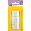Post-it Index vėliavėlės - Strong 25mm - rožinės, žalios, oranžinės (22 vėliavėlės x 3 spalvos)
