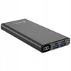 Powerbank 10000 mah led micro usb usb-c juodas gogen