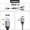 Powice 2 x Us B skirstytuvas, Us B skirstytuvas 1 į 2 Usb 2.0 kabelis, Us B skirstytuvas, Us B adapteris, Usb dvigubas kištukas, tinkamas duomenų perdavimui per Usb sąsajos plėtinį