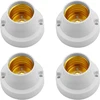 Powice 4 vnt. E27 prisukamas lemputės laikiklis E27 universalus lempos lizdo adapteris Led lempoms, baltas