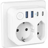 Prailginimo laidas su Usb-c, jungikliu, baltas