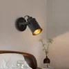 Pramoninis sieninis šviestuvas su E27 lizdu, juodas, reguliuojamas