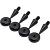 Precisiongeek M6 garsiakalbių smaigai/dėžės smaigai, juodas anoduotas aliuminis + 20 mm padėkliukai - 4 vnt. rinkinys