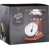 Premier Housewares 3kg retro stiliaus virtuvinės svarstyklės su nerūdijančio plieno dubeniu, raudonos