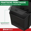 Premium centrinės sėdynės organizeris su dangteliu - universalus - automobilio dėžė - sumani vieta daiktams su magnetiniu uždarymu - lengvas valymas - tvarkinga ir patogi kelionė (juodas)