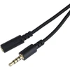 Premiumcord 3m 3.5mm 4 kontaktų audio balso audio jack kabelis prailginimo laidas aux ausinių audio prailginimo kabelis M/f