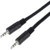 Premiumcord stereo jack kabelis 3 m, 3.5 mm stereo jack kištukas į kištuką, aux ausinių garso jungties kabelis televizoriams, mobiliesiems telefonams, mp3, hifi ekranuotas juodas 3 m
