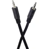 Premiumcord stereo jack kabelis 3 m, 3.5 mm stereo jack kištukas į kištuką, aux ausinių garso jungties kabelis televizoriams, mobiliesiems telefonams, mp3, hifi ekranuotas juodas 3 m