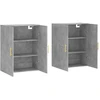 Prie sienos montuojamos spintelės, 2vnt., betono, 69,5x34x90cm