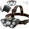 Priekinis žibintas, atsparus vandeniui, 5 Led, 4 apšvietimo režimai, stipri šviesa