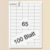 Printation universalios lipnios etiketės 38,1 x 21,2 mm, 6500 mažų adresų etikečių, lipnios, 100 a4 formato lapų, 65 lipdukai viename a4 lape, matinės baltos spausdinamos etiketės, tuščias lipdukas 38,1 x 21,2