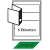 Pripa A4 etiketės 190x58 mm, 5 etiketės/lapas, 250 vnt.