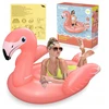 Pripučiamas čiužinys flamingas gigantas baseinui paplūdimiui su rankenomis 168x120cm Bestway