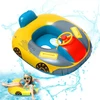 Pripučiamas plaukimo ratas, 72 x 65 cm automobilinis plaukimo ratas, vaikiškas plaukimo ratas, plaukimo sėdynė, vaikiška valtis, plaukimo priemonė su vairo rankena, plaukimo priemonė vaikams, vaikams