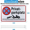 Privataus parkavimo ženklas „parkavimas draudžiamas“ (30 x 20 cm aliuminis), transporto priemonės velkamos už mokestį – aiškus ženklas, draudžiantis parkavimą – parkavimo ženklai, parkavimo draudimo ženklas, privataus draudimo ženklas