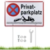 Privataus parkavimo ženklas „parkavimas draudžiamas“ (30 x 20 cm aliuminis), transporto priemonės velkamos už mokestį – aiškus ženklas, draudžiantis parkavimą – parkavimo ženklai, parkavimo draudimo ženklas, privataus draudimo ženklas