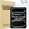 Procase 2 vnt. ekrano apsaugų, skirtų Ipad Pro 13 colių (m4) 2024, įskaitant 2 kameros objektyvo ekrano apsaugas, 9h kietumo Hd grūdinto stiklo apsauga, skirta Ipad Pro 13 colių 7 Gen 2024, skaidri + sidabrinė