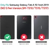 Procase dėklas, skirtas Galaxy Tab A 10.1 2019 (t510 T515 T517), itin plonas lengvas išmanusis dėklas, lengvas stovas su permatomu matiniu galiniu dangteliu, spalva: vyno raudonumo