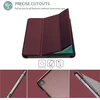 Procase dėklas, skirtas Galaxy Tab A 10.1 2019 (t510 T515 T517), itin plonas lengvas išmanusis dėklas, lengvas stovas su permatomu matiniu galiniu dangteliu, spalva: vyno raudonumo