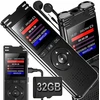 Profesionalus skaitmeninis šnipinėjimo diktofonas 1536kbps 32gb su balso aptikimu