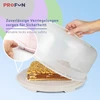Profun didelis torto nešiklis su dangčiu ir nešimo rankena, apvali nešiojama dėžė tortams ir pyragams transportuoti, kurių skersmuo 30 cm, jai ir kaip dovana - 3 dalių rinkinys: rožinis